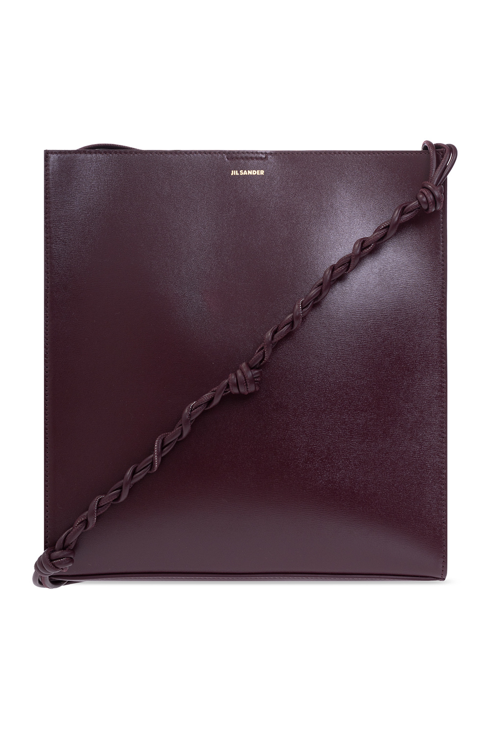 Jil Sander pinstriped gathered A-line skirt - Burgundy
